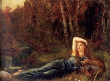 Arthur Hughes Painting - Endymion Pre Raphaelite Arthur Hughes